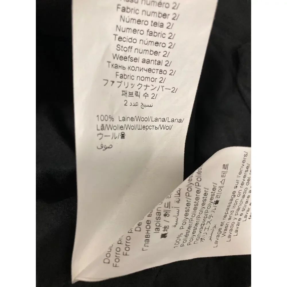 KENZO Blue Black Wool Cable Knit Layered Mixed Media Pleated Crepe Dress Size XS - Picture 6 of 6